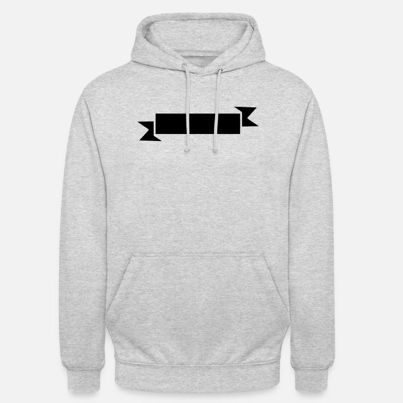 bannière ruban noir - Sweat-shirt à capuche unisexe - gris clair chiné
