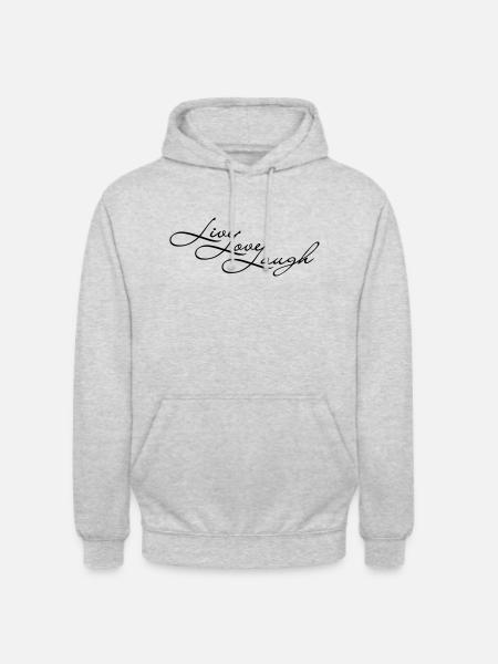 Live Laugh Love - Unisex Hoodie - Hellgrau meliert