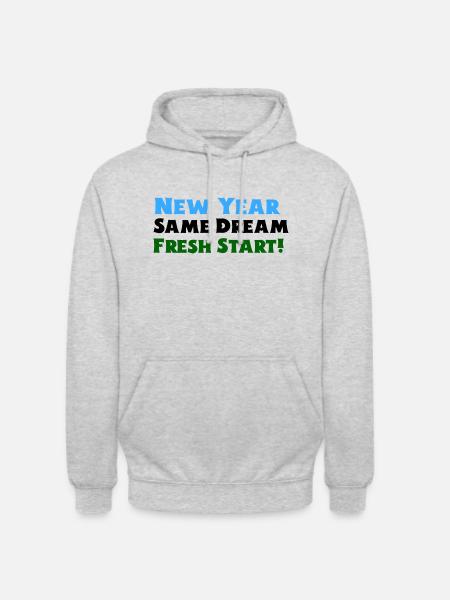 Neujahrstraum Start Designs - Unisex Hoodie - Hellgrau meliert