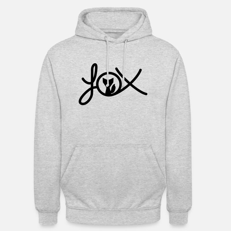 Fox Bekleidungsmarke - Unisex Hoodie - Hellgrau meliert