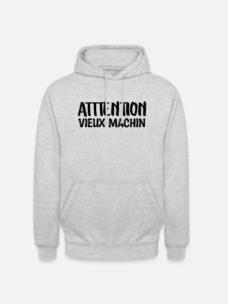vieux machin - Sweat-shirt à capuche unisexe - gris clair chiné