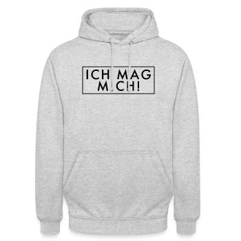 Ich mag mich - Unisex Hoodie - Hellgrau meliert - Vorne - Alina (178cm) & Michal (187cm)