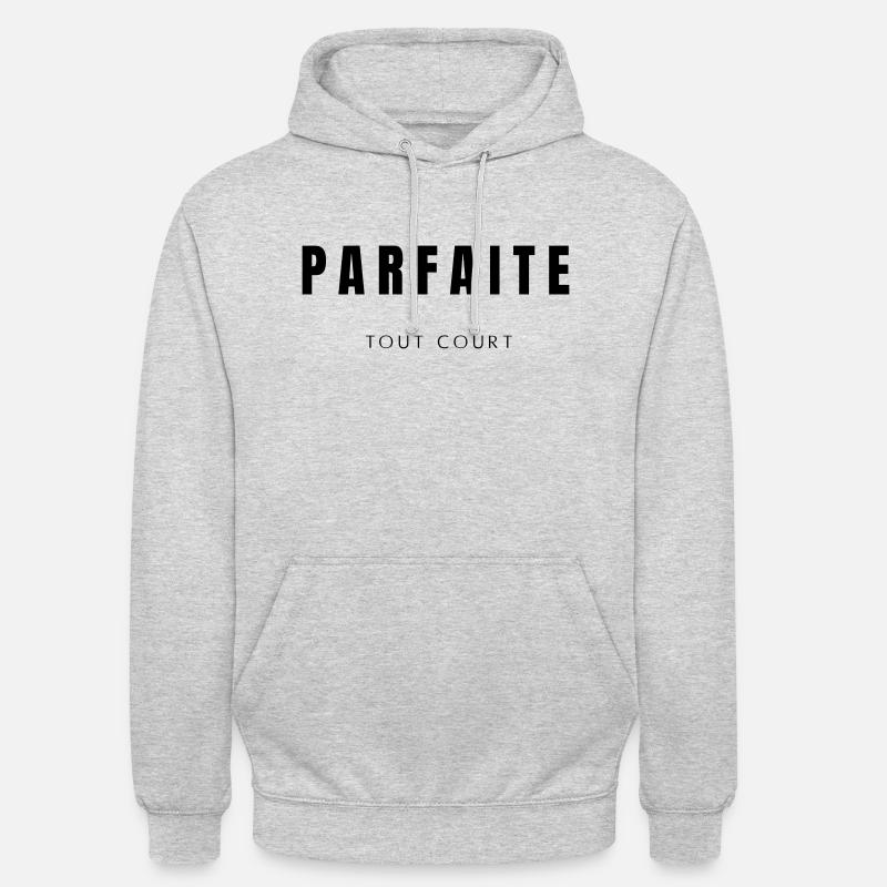 Parfaite tout court - Sweat-shirt à capuche unisexe - gris clair chiné
