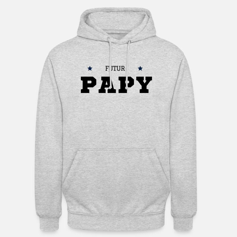 Futur papy - Sweat-shirt à capuche unisexe - gris clair chiné