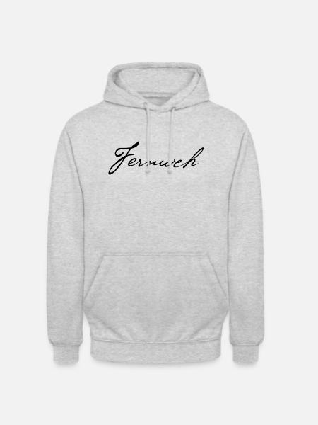 Fernweh - Unisex Hoodie - Hellgrau meliert