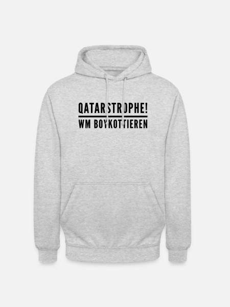 Qatar Katastrophe - Unisex Hoodie - Hellgrau meliert