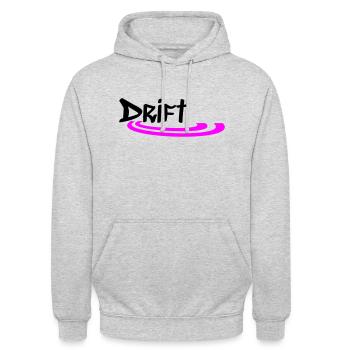 Street Drift (Dunkle Schrift/Heller Hintergrund) - Unisex Hoodie - Hellgrau meliert - Vorne - Alina (178cm) & Michal (187cm)