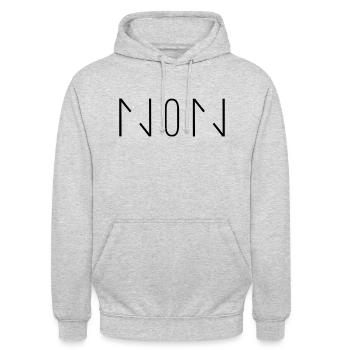 Non-Binary - Unisex Hoodie - light heather grey - Front - Alina (178cm) & Michal (187cm)