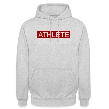 Athlete - Unisex Hoodie - Hellgrau meliert - Vorne - Alina (178cm) & Michal (187cm)