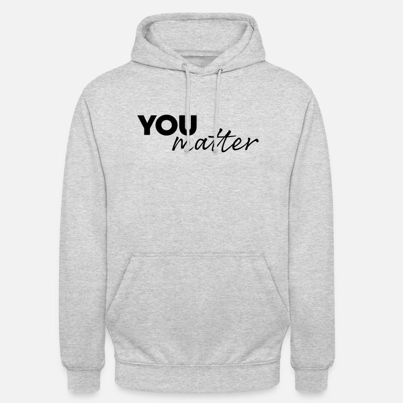 Vous comptez - Sweat-shirt à capuche unisexe - gris clair chiné