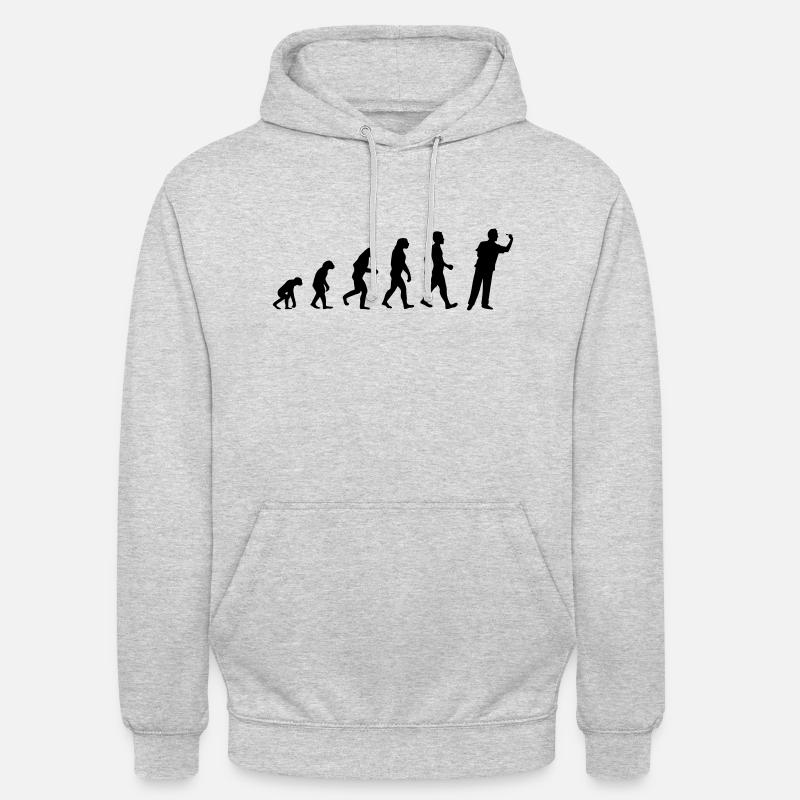 Fléchettes Evolution - Sweat-shirt à capuche unisexe - gris clair chiné