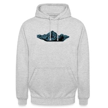 Blue Mountain - Unisex Hoodie - Hellgrau meliert - Vorne - Alina (178cm) & Michal (187cm)