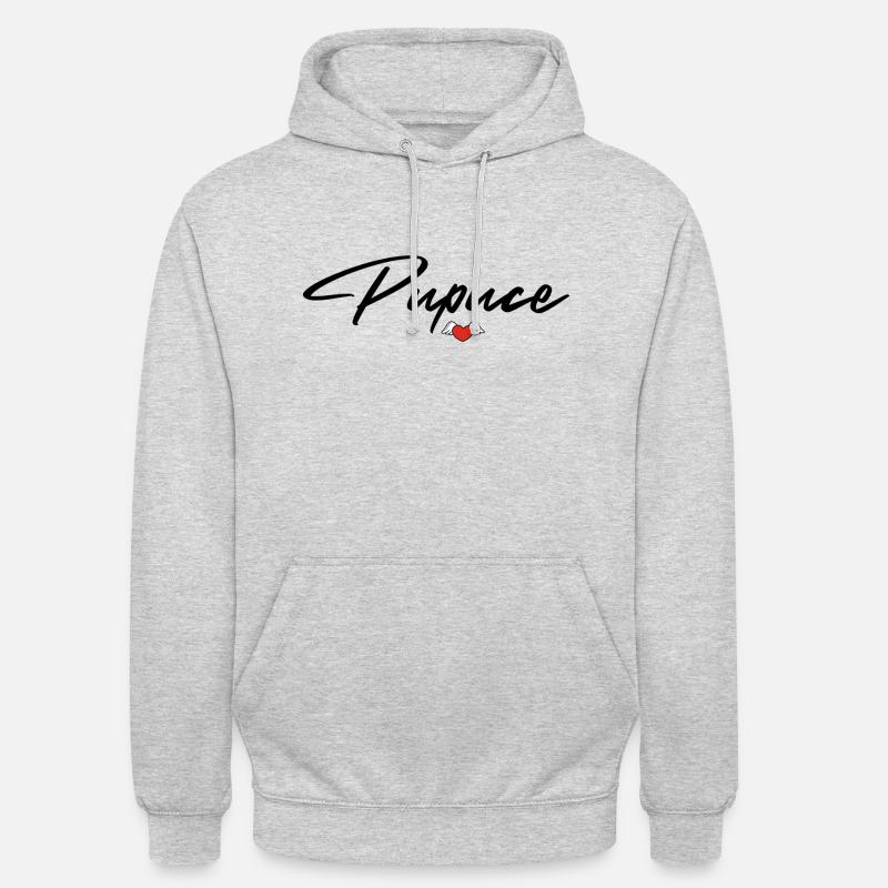 Appelle moi Pupuce ,pupuce design - Sweat-shirt à capuche unisexe - gris clair chiné