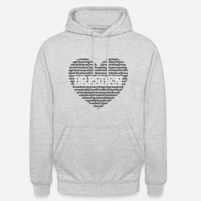 DRESDE - Sweat-shirt à capuche unisexe - gris clair chiné