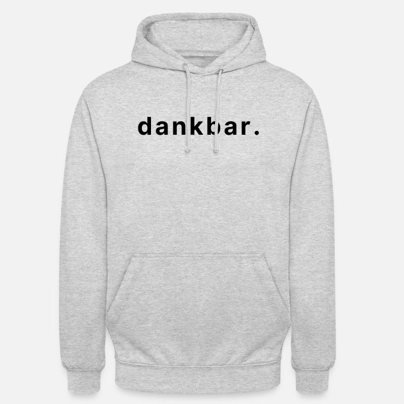 dankbar. - Unisex Hoodie - Hellgrau meliert