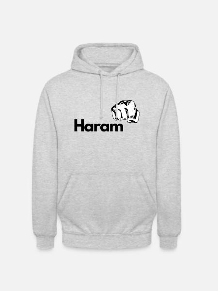Haram Faust - Unisex Hoodie - Hellgrau meliert