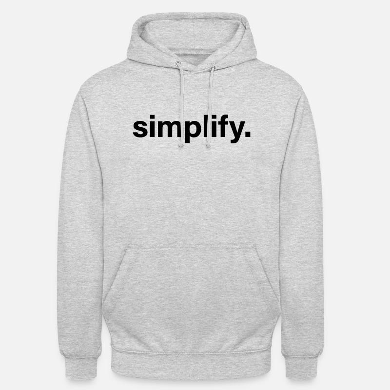 simplifier - Sweat-shirt à capuche unisexe - gris clair chiné