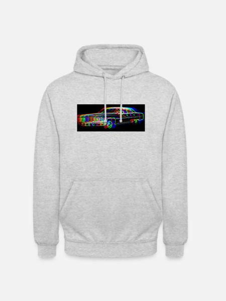 farbenfrohes verschwommenes Auto - Unisex Hoodie - Hellgrau meliert