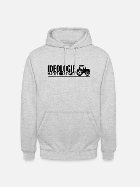 Ideology doesn't fill you up - Unisex Hoodie - light heather grey