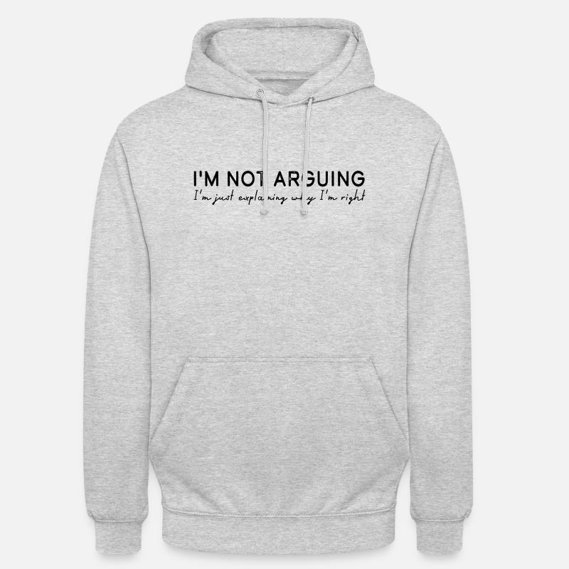 Je ne discute pas - Sweat-shirt à capuche unisexe - gris clair chiné