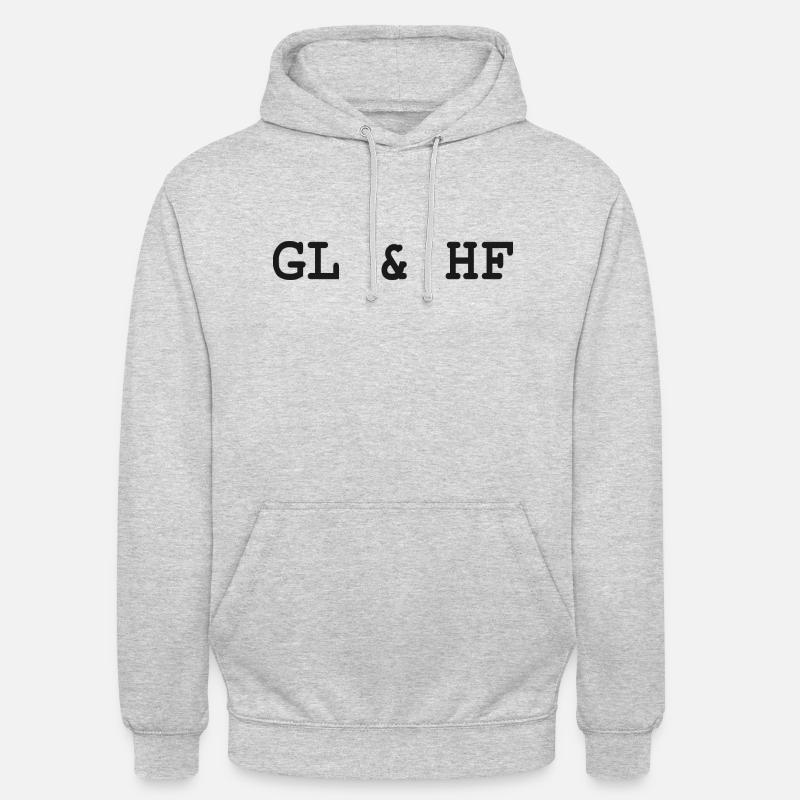 Bonne chance & amusez vous - Sweat-shirt à capuche unisexe - gris clair chiné