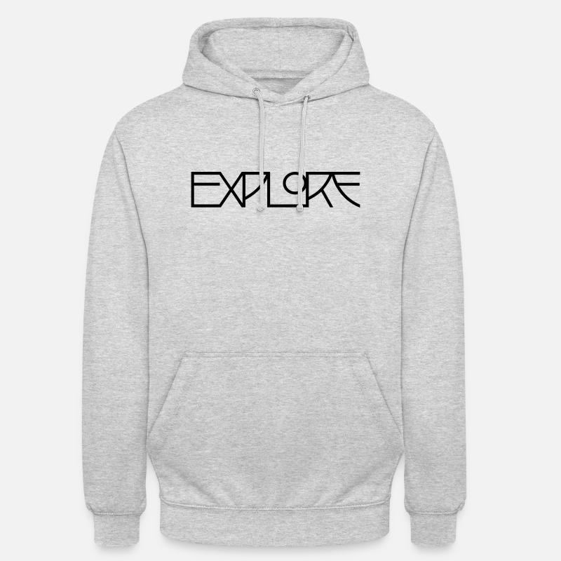 Explorer - Sweat-shirt à capuche unisexe - gris clair chiné
