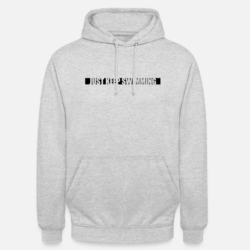 Continuez simplement à nager - Sweat-shirt à capuche unisexe - gris clair chiné