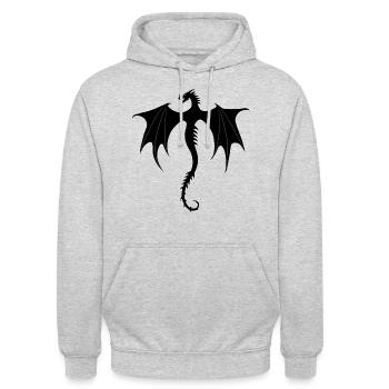 Heerolnir - Unisex Hoodie - Hellgrau meliert - Vorne - Alina (178cm) & Michal (187cm)