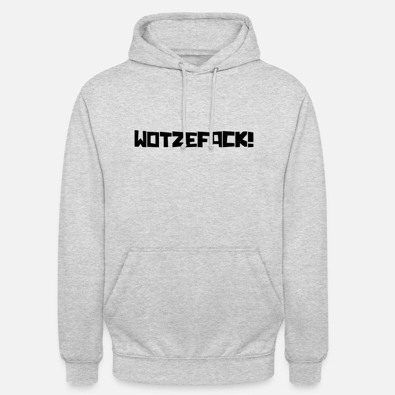 Wotzefack! - Unisex Hoodie - Hellgrau meliert