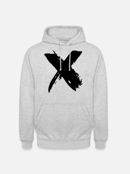 X symbol - Unisex Hoodie - light heather grey