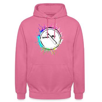 Zigarre Symbol - Unisex Hoodie - Pink - Vorne - Alina (178cm) & Michal (187cm)
