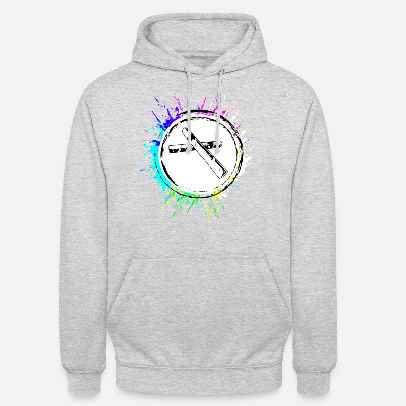 Symbole du cigare - Sweat-shirt à capuche unisexe - gris clair chiné