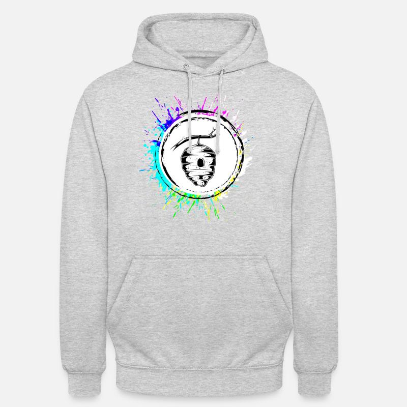 Nidification d’abeilles apiculteurs - Sweat-shirt à capuche unisexe - gris clair chiné