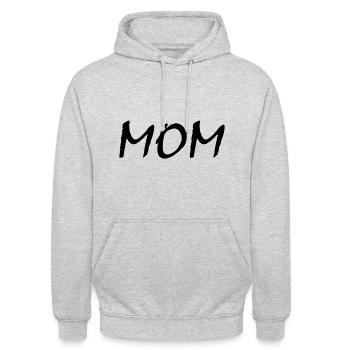 Mom - Unisex Hoodie - Hellgrau meliert - Vorne - Alina (178cm) & Michal (187cm)