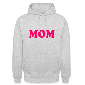 Mom - Unisex Hoodie - Hellgrau meliert - Vorne - Alina (178cm) & Michal (187cm)