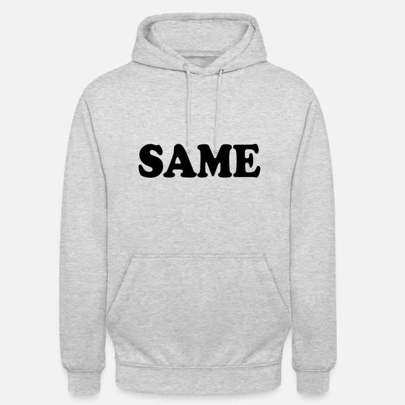 Same - Sweat-shirt à capuche unisexe - gris clair chiné