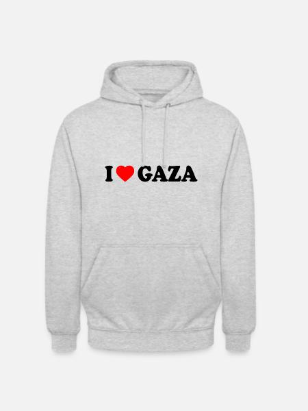 I love gaza - Unisex Hoodie - light heather grey