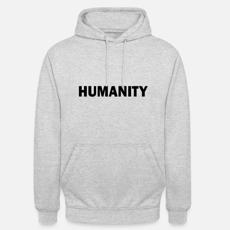 Humanity - Sweat-shirt à capuche unisexe - gris clair chiné
