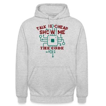 Funny Coder Quote Programming Programmer - Unisex Hoodie - light heather grey - Front - Alina (178cm) & Michal (187cm)