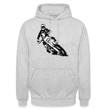 Enduro - offroad - motorcycle terrain sport - Unisex Hoodie - light heather grey - Front - Alina (178cm) & Michal (187cm)