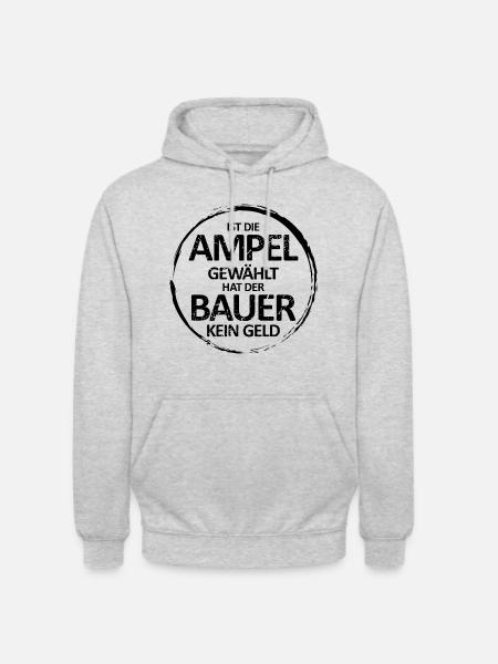 Bauernproteste Agrardiesel Demo - Unisex Hoodie - Hellgrau meliert