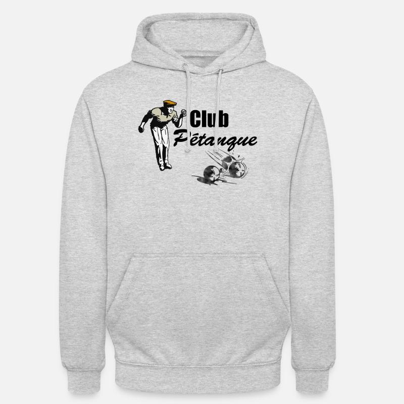 PETANQUE - Sweat-shirt à capuche unisexe - gris clair chiné