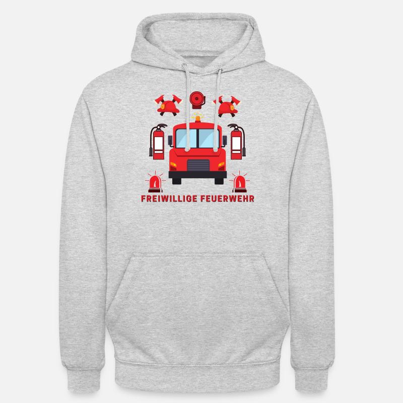 Volunteer Fire Brigade Firefighter (gift idea) - Unisex Hoodie - light heather grey