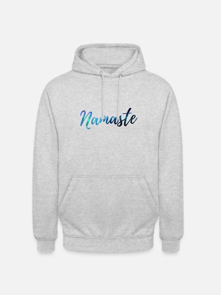 Namaste Galaxy Yoga Shirt - Unisex Hoodie - light heather grey
