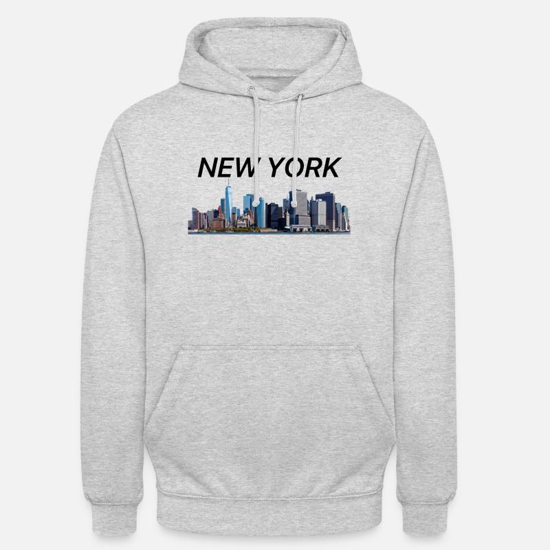 Nueva york - Sudadera con capucha unisex - gris claro jaspeado