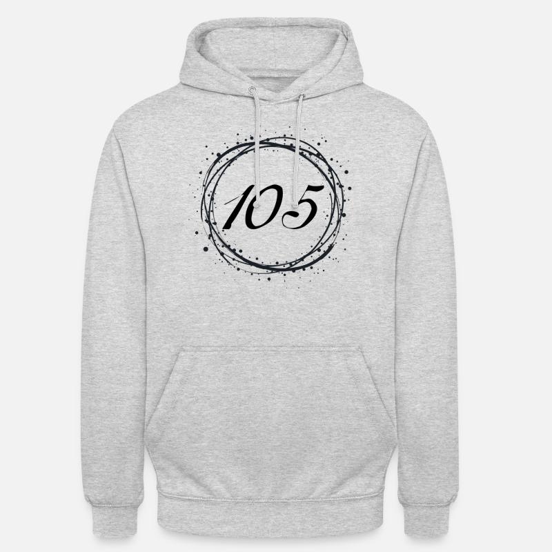 105 - Sweat-shirt à capuche unisexe - gris clair chiné