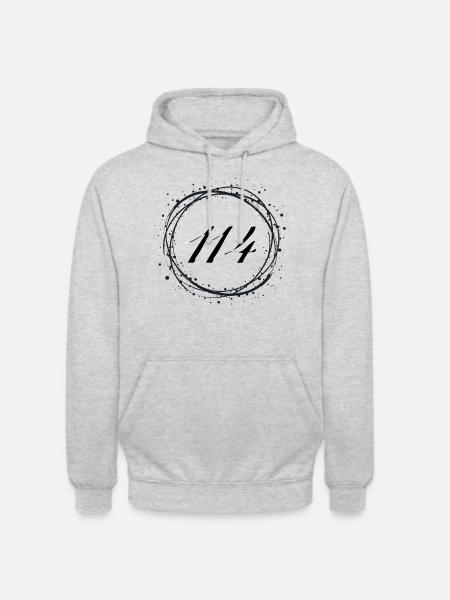 114 - Unisex Hoodie - light heather grey