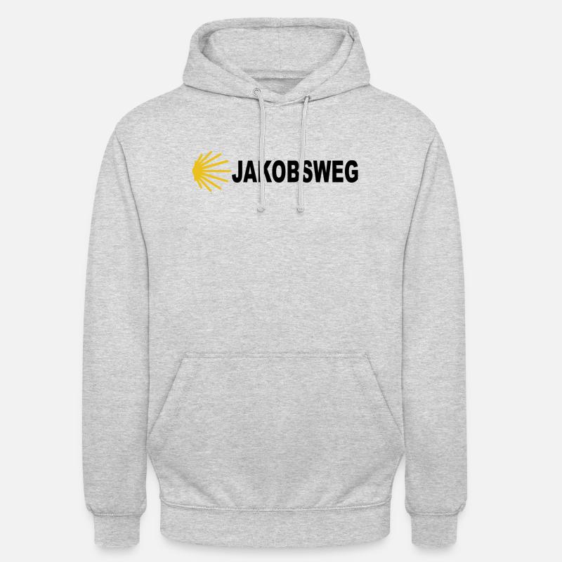Chemin de pèlerinage de Saint-Jacques Saint Jacques de Compostelle wande - Sweat-shirt à capuche unisexe - gris clair chiné
