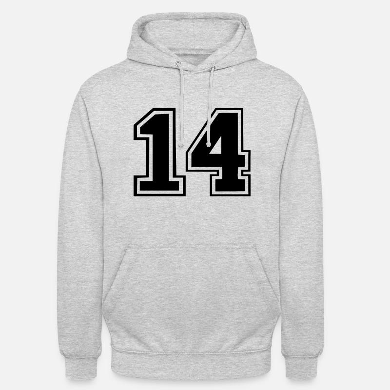 14 - Sweat-shirt à capuche unisexe - gris clair chiné