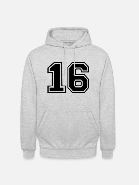16 - Sweat-shirt à capuche unisexe - gris clair chiné